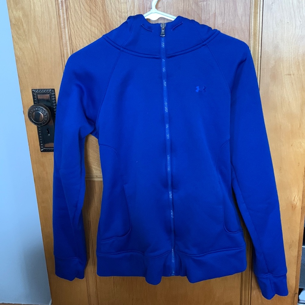 Under armour blue hoodie, medium.